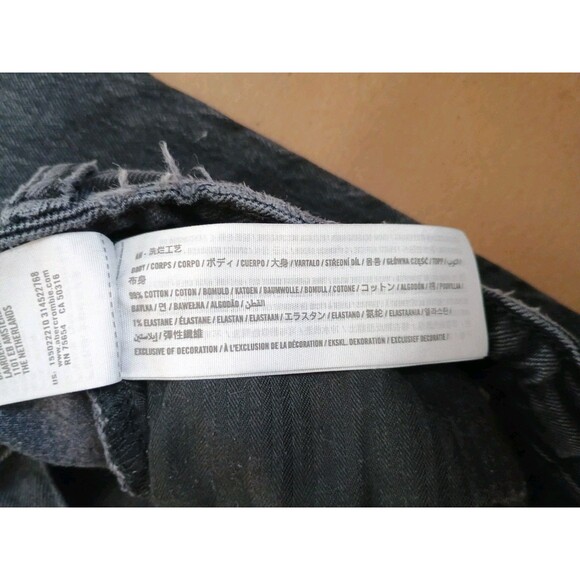 Abercrombie & Fitch The Dad High Rise Curve Love Jeans Size 31 Black Button Fly - Picture 10 of 10